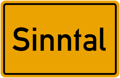 Ortsschild von Gemeinde Sinntal in Hessen