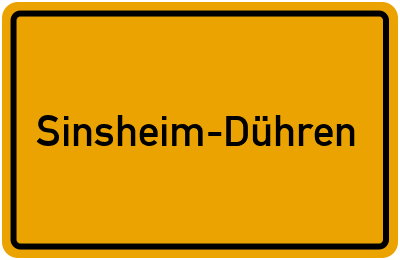 Branchenbuch Sinsheim-Dühren, Baden-Württemberg