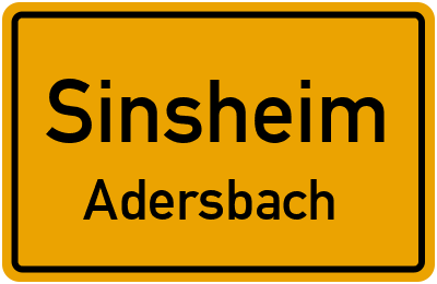 Straßenverzeichnis Sinsheim Adersbach