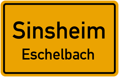 Ortsschild Sinsheim Eschelbach