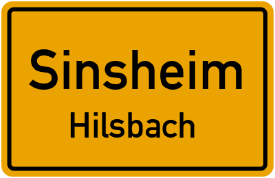 Ortsschild Sinsheim Hilsbach