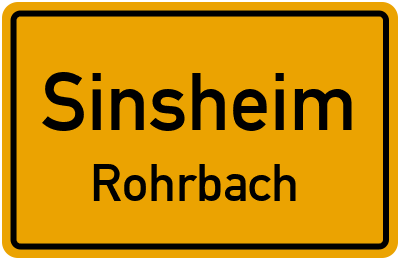 Ortsschild Sinsheim Rohrbach