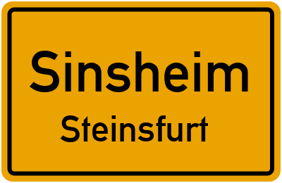 Ortsschild Sinsheim Steinsfurt