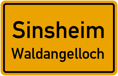 Ortsschild Sinsheim Waldangelloch