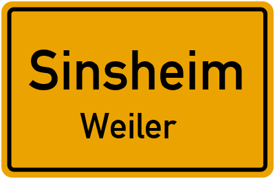 Ortsschild Sinsheim Weiler