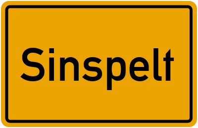 Ortsschild von Gemeinde Sinspelt in Rheinland-Pfalz