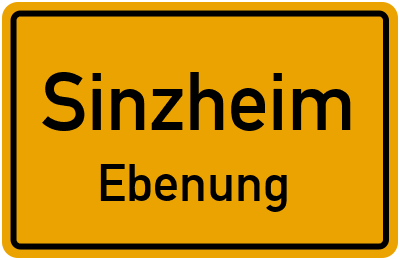 Straßenverzeichnis Sinzheim Ebenung