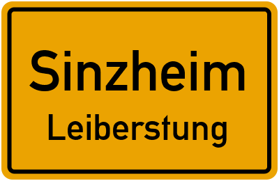 Ortsschild Sinzheim Leiberstung