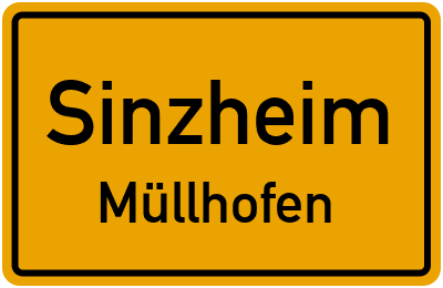 Ortsschild Sinzheim Müllhofen