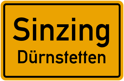 Straßenverzeichnis Sinzing Dürnstetten