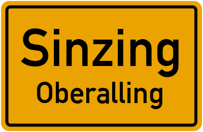 Straßenverzeichnis Sinzing Oberalling