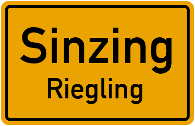 Straßenverzeichnis Sinzing Riegling