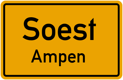 Ortsschild Soest Ampen