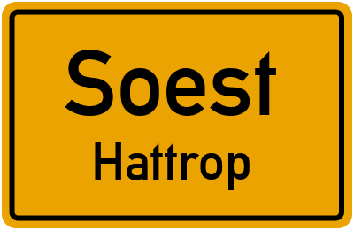 Ortsschild Soest Hattrop
