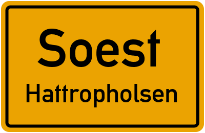 Ortsschild Soest Hattropholsen