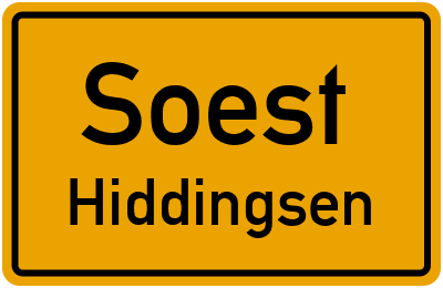 Ortsschild Soest Hiddingsen