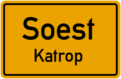 Ortsschild Soest Katrop