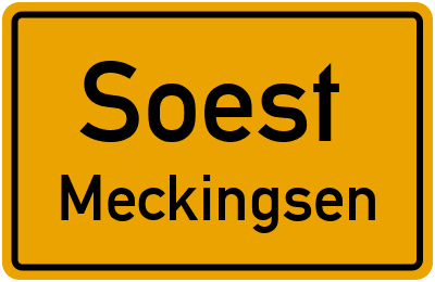 Ortsschild Soest Meckingsen