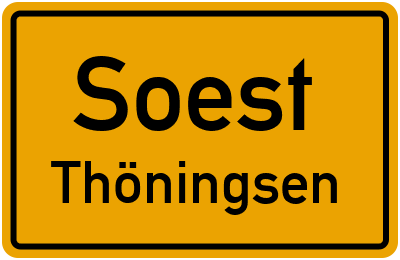 Ortsschild Soest Thöningsen