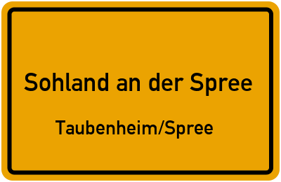 Straßenverzeichnis Sohland an der Spree Taubenheim/Spree