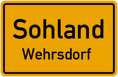 Ortsschild Sohland Wehrsdorf