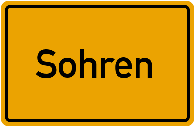 Ortsschild von Sohren in Rheinland-Pfalz