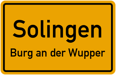 Straßenverzeichnis Solingen Burg an der Wupper