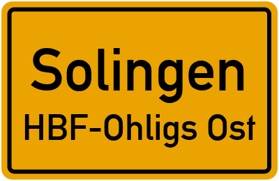 Straßenverzeichnis Solingen HBF-Ohligs Ost