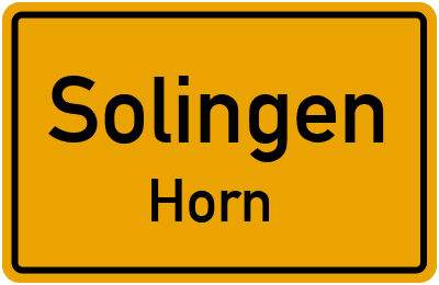 Straßenverzeichnis Solingen Horn