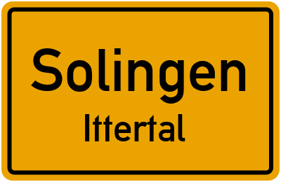 Straßenverzeichnis Solingen Ittertal
