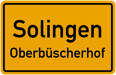 Straßenverzeichnis Solingen Oberbüscherhof