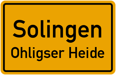 Straßenverzeichnis Solingen Ohligser Heide