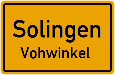 Straßenverzeichnis Solingen Vohwinkel