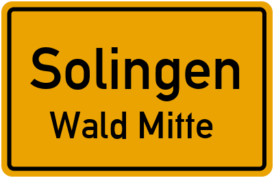 Straßenverzeichnis Solingen Wald Mitte