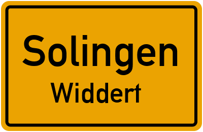 Straßenverzeichnis Solingen Widdert