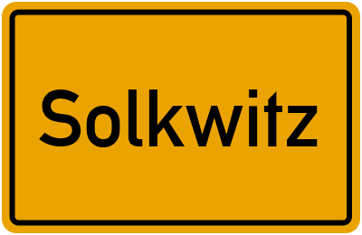 Ortsschild von Gemeinde Solkwitz in Thüringen