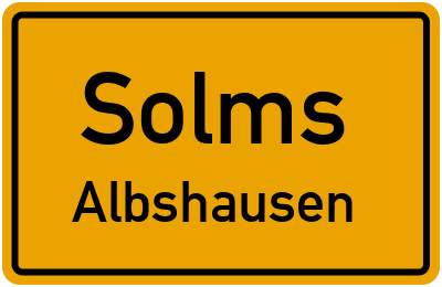 Ortsschild Solms Albshausen