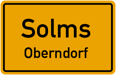 Ortsschild Solms Oberndorf