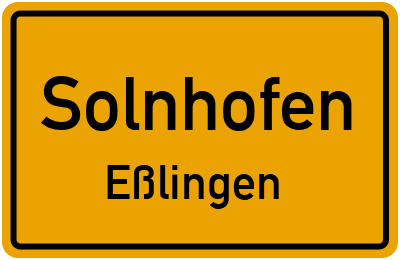 Straßenverzeichnis Solnhofen Eßlingen
