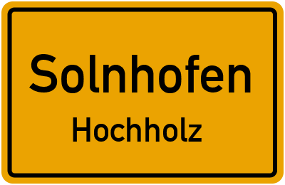 Straßenverzeichnis Solnhofen Hochholz