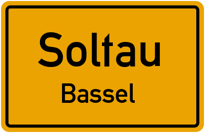 Ortsschild Soltau Bassel