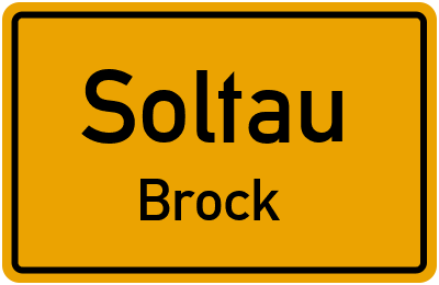 Ortsschild Soltau Brock
