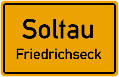 Ortsschild Soltau Friedrichseck