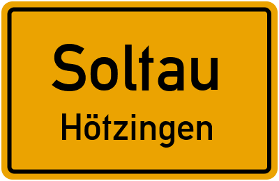 Ortsschild Soltau Hötzingen