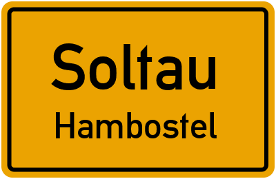 Ortsschild Soltau Hambostel