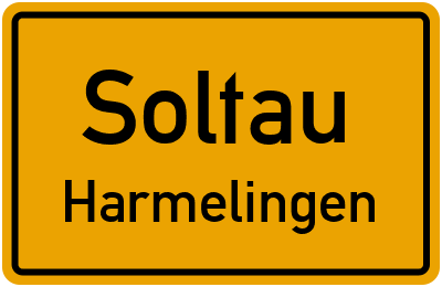 Ortsschild Soltau Harmelingen