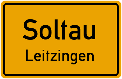 Ortsschild Soltau Leitzingen