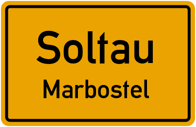 Ortsschild Soltau Marbostel