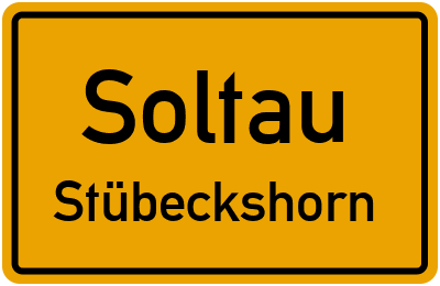 Ortsschild Soltau Stübeckshorn
