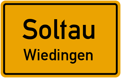 Ortsschild Soltau Wiedingen